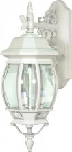 Nuvo 60/891 - Central Park; 3 Light; 22 in.; Wall Lantern with Clear Beveled Glass; White Finish