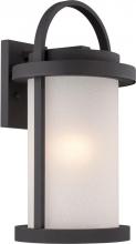 Nuvo 62/652 - Willis; LED Outdoor Large Wall with Antique White Glass; Textured Black Finish