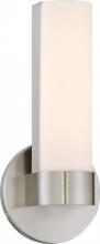 Nuvo 62/731 - Bond; Single 9-1/2 in.; LED Sconce with White Acrylic Lens; Brushed Nickel Finish